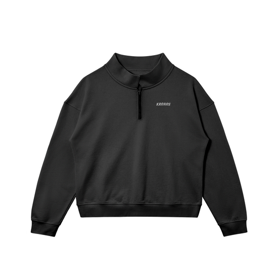 Sweat-shirt unisexe à demi-zip brodé Kronos