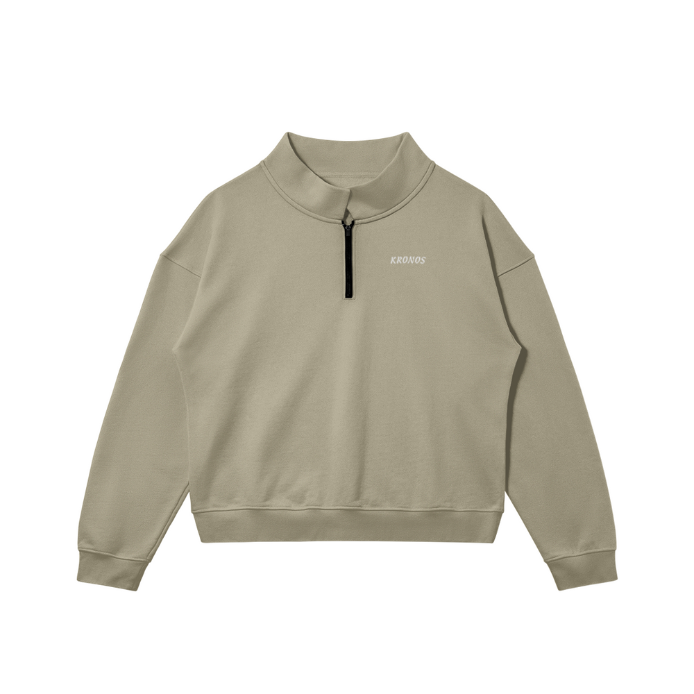 Sweat-shirt unisexe à demi-zip brodé Kronos